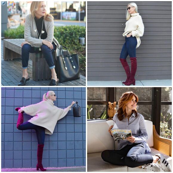 J. Jill 5-Pocket Denim Leggings in Shoreline Dark Wash - Size 6 - Picture 4 of 10